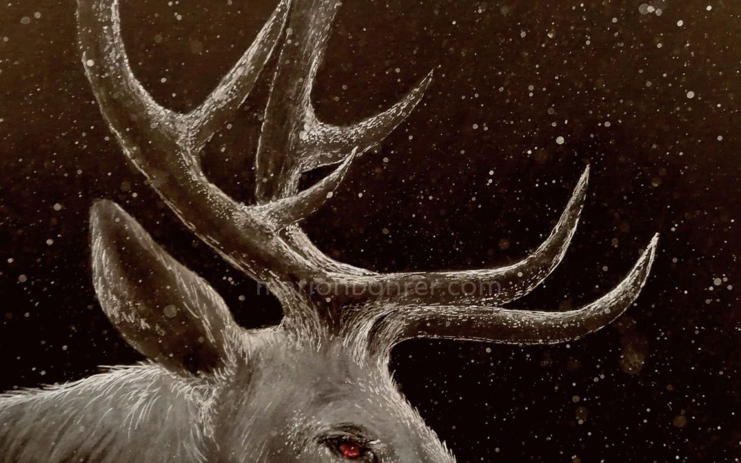 Cerf – Pastel / Encre